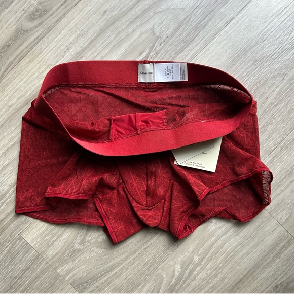 Calvin Klein | Microfiber Lace Trunk in Fall Berry Red (Small) - Picture 5 of 15